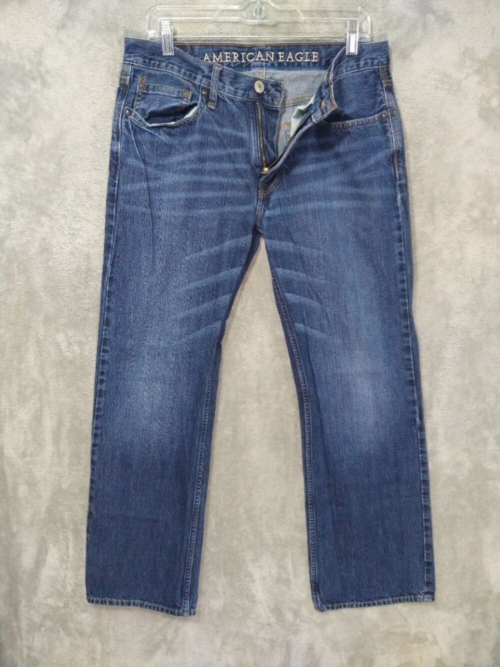 American Eagle Jeans Men 31x30 Blue Denim Original Boot Low Rise Dark Wash